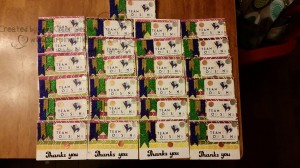 The 30 or so Thank you cards I did