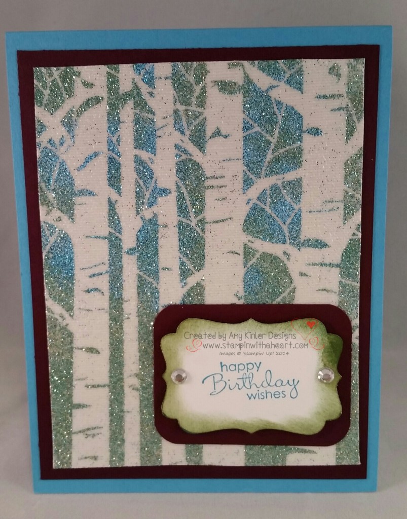 Canvas Stenciled with Embossing Glitter