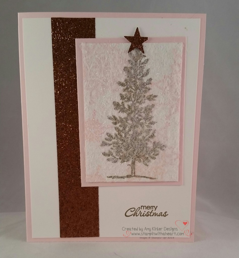 Lovely as a Tree Christmas Card pink
