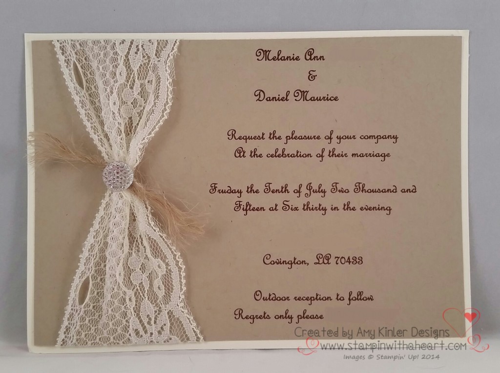 Melanie and Daniel's Wedding invitations
