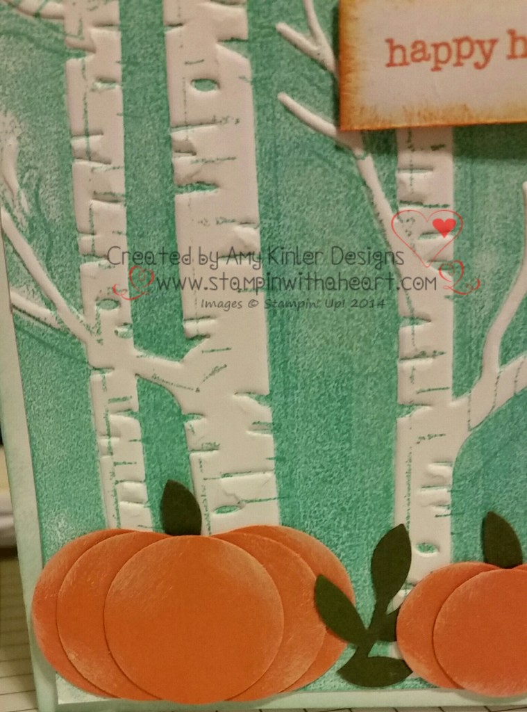 pumpkins on Woodland embossed card