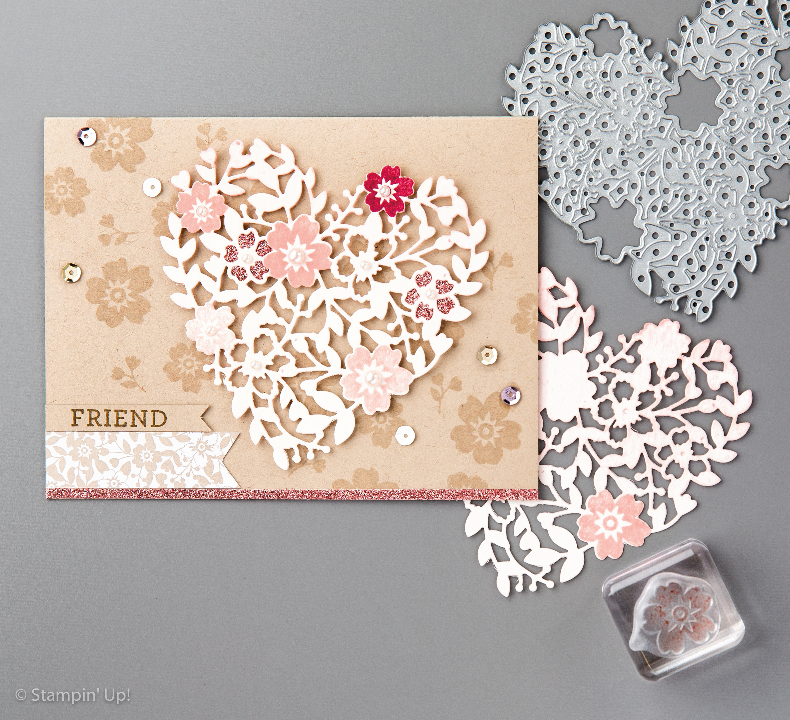 Blooming Heart Thinlit card