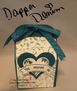 Dapper Denim with Sweet and Sassy Framelits, Thoughtful Banners bundle and Dapper Denim Ruched Ribbon