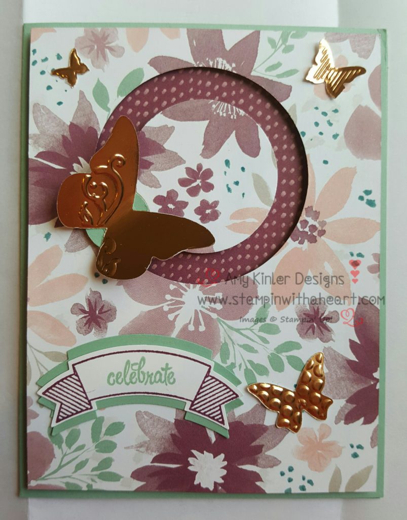 Spinner Card with DSP from Stampin' Up! and Copper Foil Paper