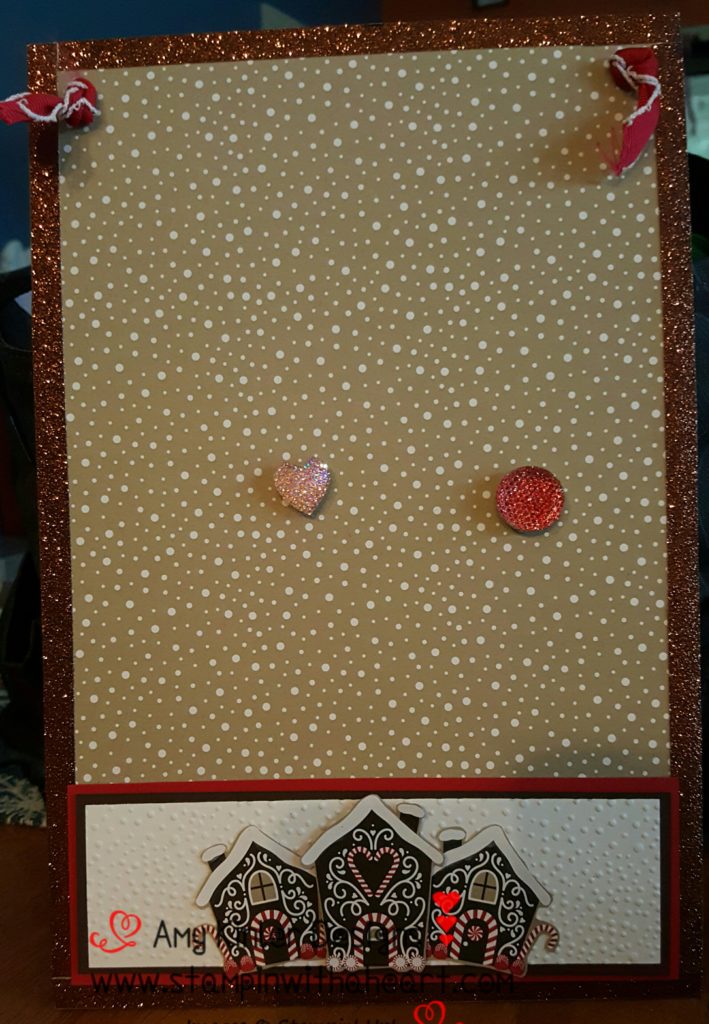 This one was made with Candy Cane Lane DSP and softly falling embossing folder. I gave it to the nurse I work with.