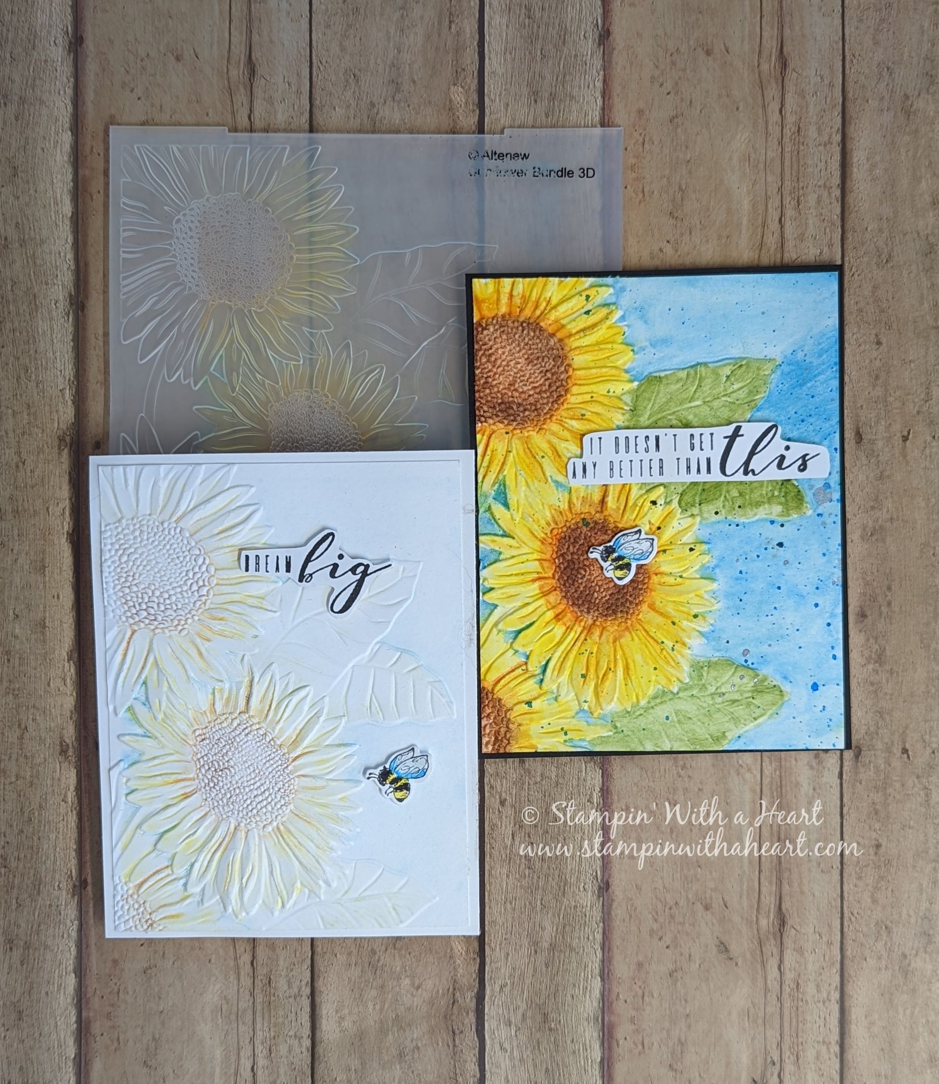 Sunflower bundle 3d embossing folder